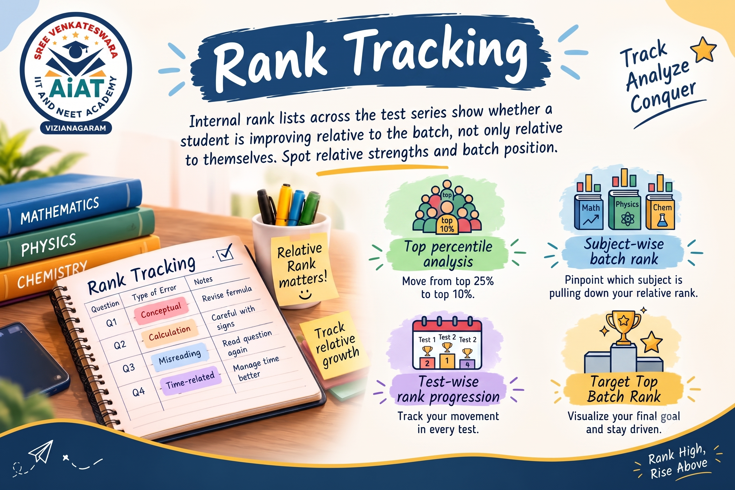 Testing and rank tracking